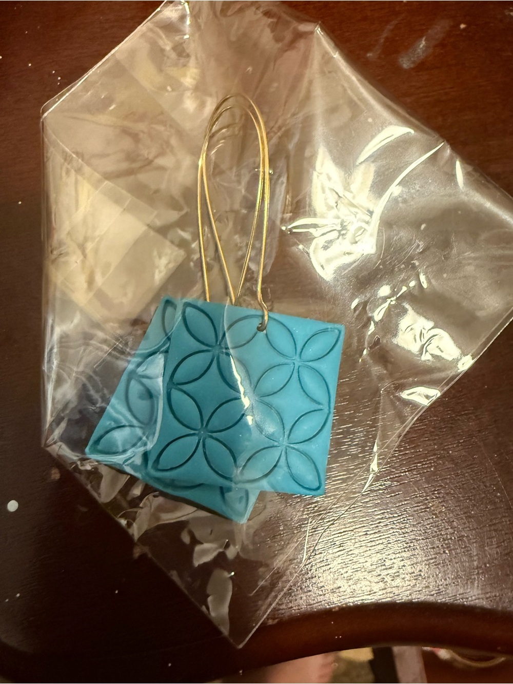 Blue Geometric Drop Earrings - Women's Fashion Jewelry